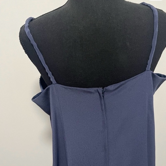 Obsessions Couture Navy Beaded Evening Dress w/Shawl | Made in Canada - Picture 5 of 6